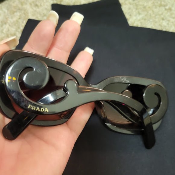 Authentic Prada Square Baroque Abstract Swirl Glasses - Picture 4 of 11